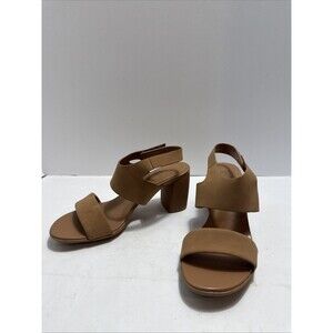 Naturlizer Trace Ankle Sandals Womens 6M Tan Camel 3” Heel Adjustable Strap